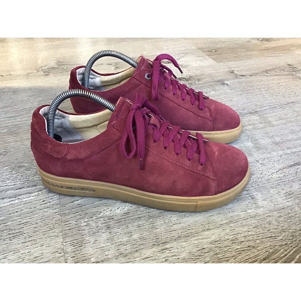 Birkenstock Bend Low Sneakers 41 EU Women's 10 Maroon / Gum Suede Leather Shoes